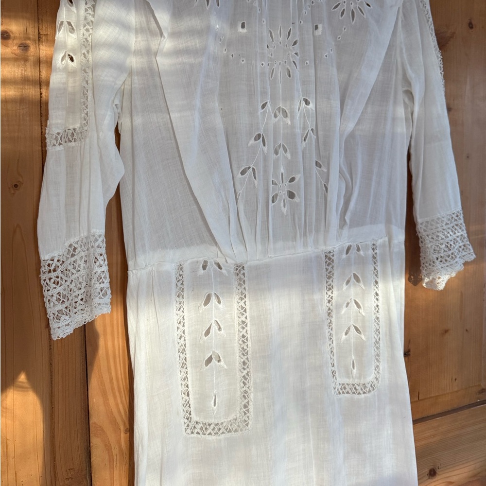 Edwardian 1910 Era Antique Cotton Dress